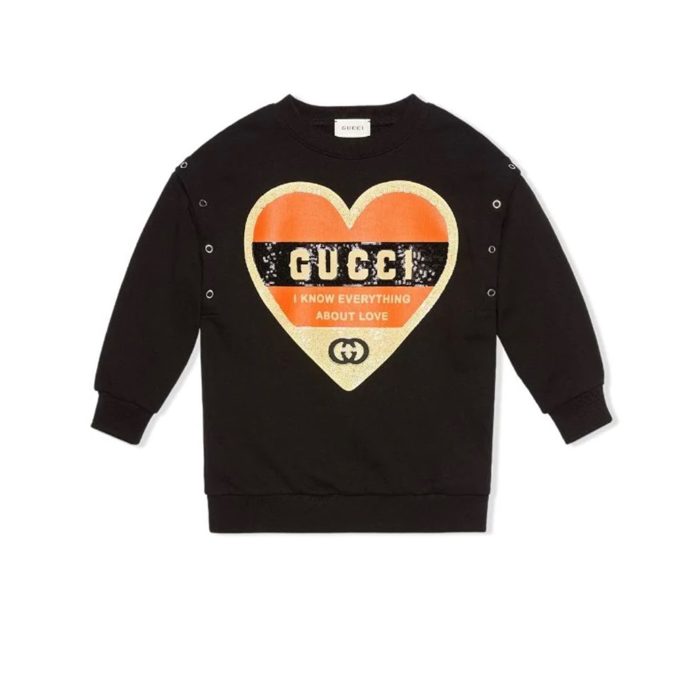 Gucci kid heart-motif sweatshirt size 10